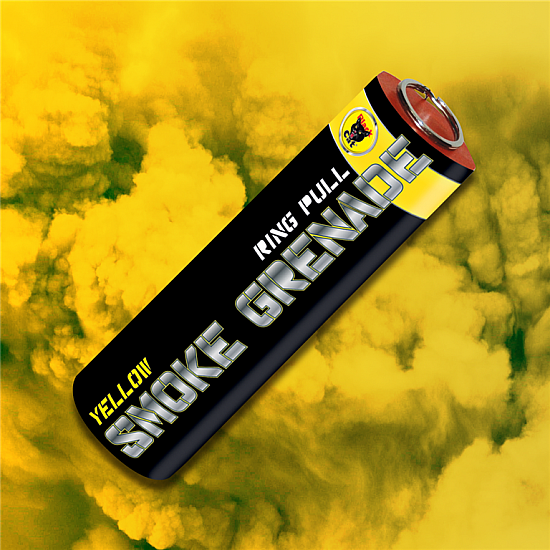 Black Cat Yellow Smoke Grenade