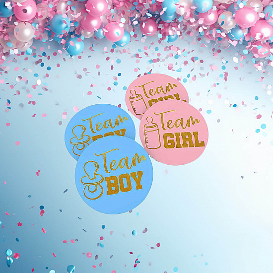 Gender reveal Party Stickers